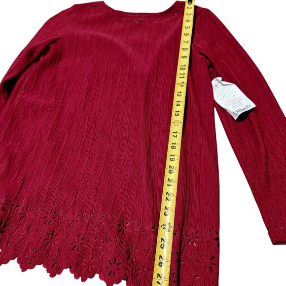 Carole Little Tunic Top Size 8 Red Color - Picture 7 of 10
